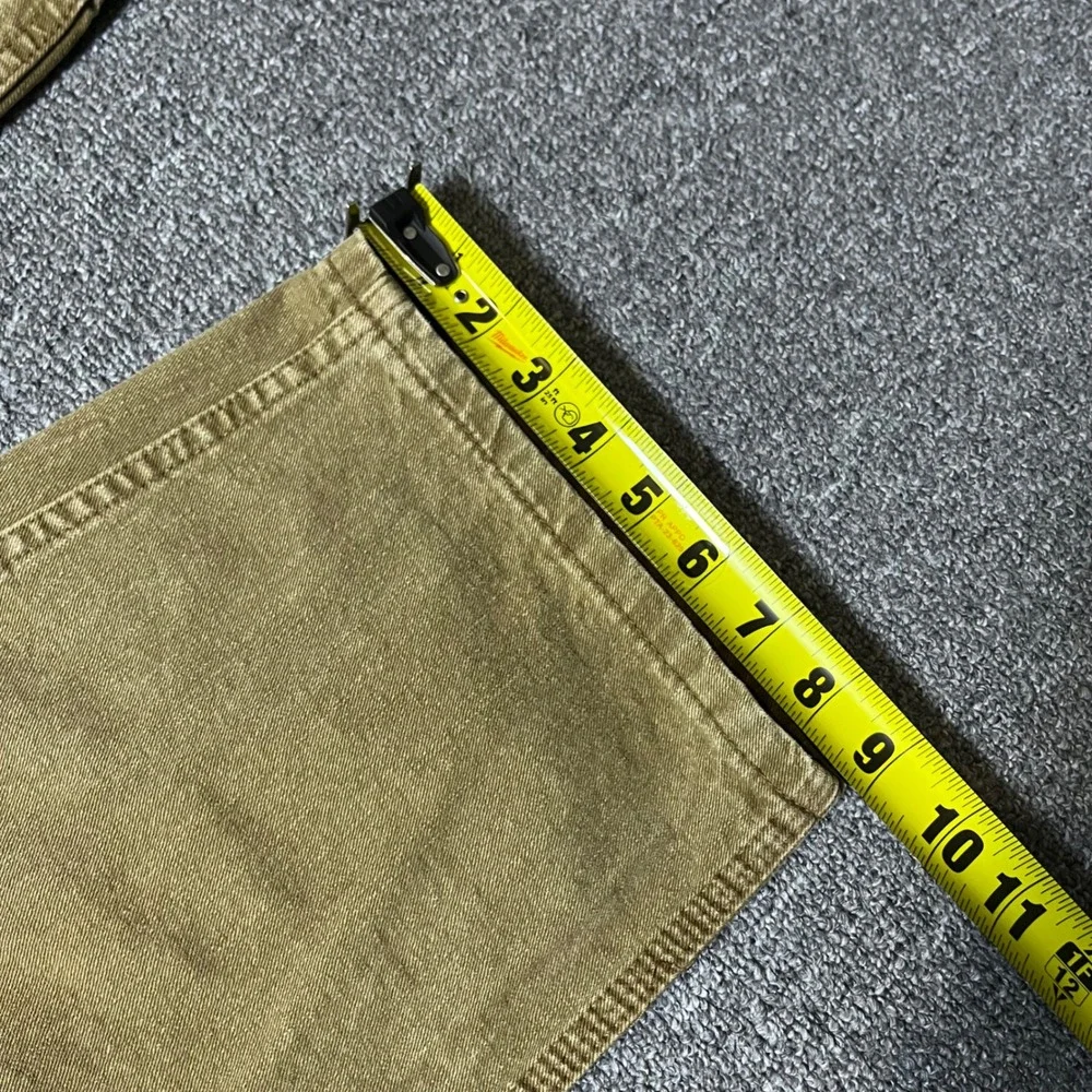 Vintage Lee Dungarees Carpenter Pants 34x30 Brown Canvas Workwear Utility 90s